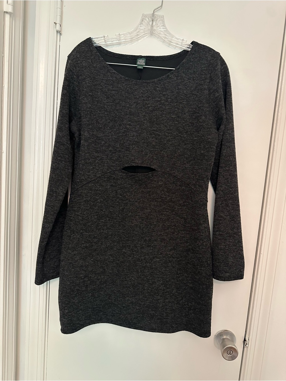 wild fable Charcoal Gray Long Sleeve Tunic Dress